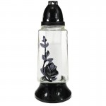 Steklena nagrobna sveča S-267 z vrtnico